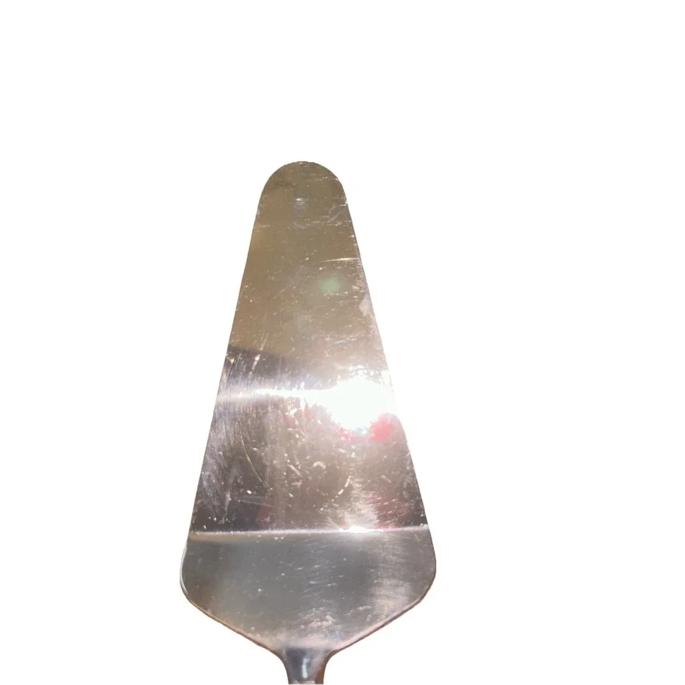 VTG Slice N Serve Spatula Knife Cake Pie Server Metal? Hammered Ribbed Handle